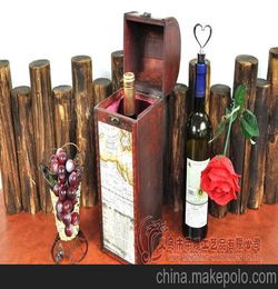 酒盒厂家供应仿古单支红酒盒 酒类包装木质酒盒 葡萄酒礼品盒包装